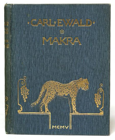Blue book cover decorated with gold lion and book title and author name